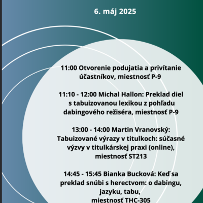 O transfere tabuizovanej lexiky v audiovizuálnom preklade alebo KEĎ TABU NIE JE TABU